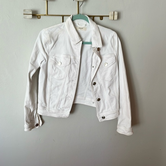 Reiss Jackets & Blazers - Reiss white denim jacket. Size Medium?